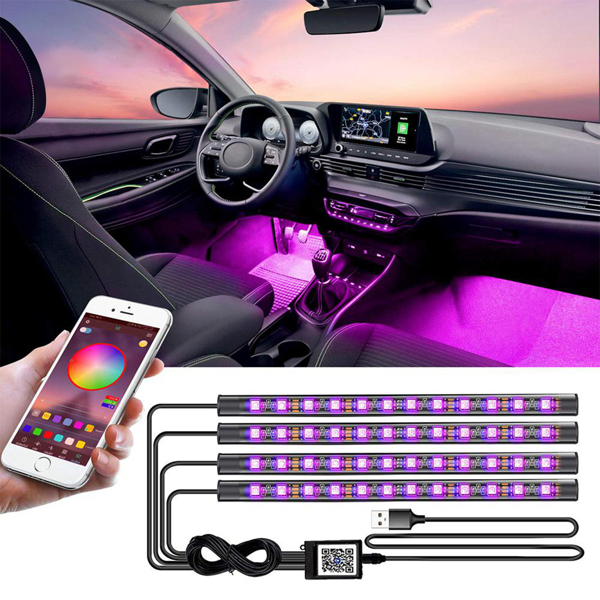 HOLY APP Car Interior Ambient Light Neon LED