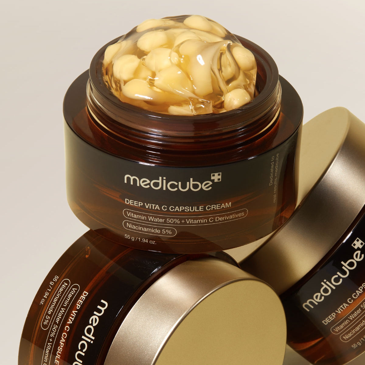 Say Goodbye to Acne Scars, Dark Spots & Fine Lines. Medicube Deep Vita C Capsule Cream