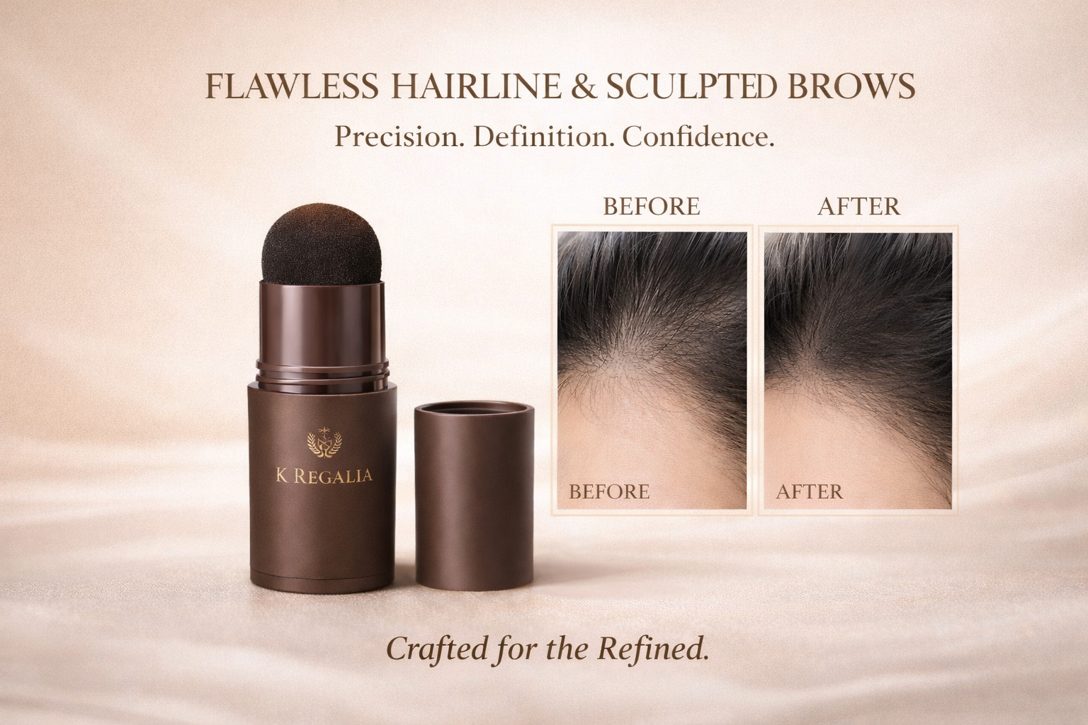 Confidence Starts with Hairline & Eyebrows Powder (Brown & Black)