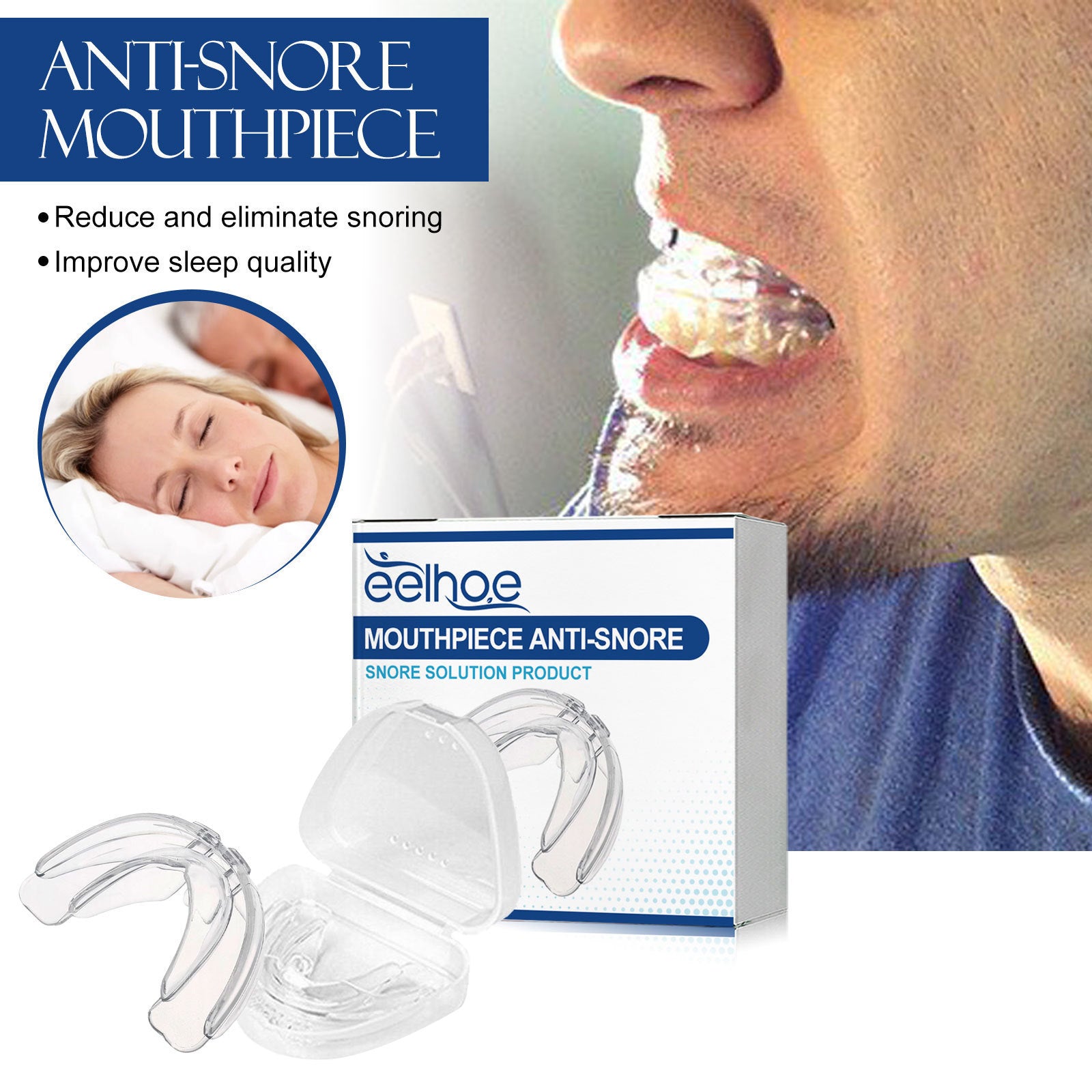 Anti-Snoore and Teeth- biting Mouth Piece