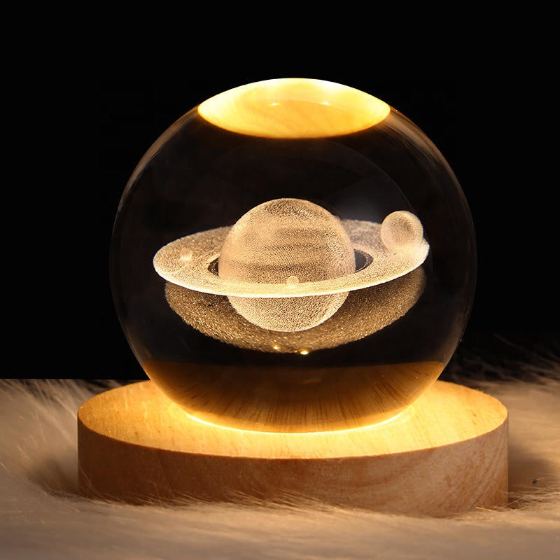 Luminous Solar System Sky Moon Crystal 3d Ball Creative Night Lamp